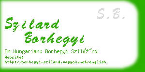 szilard borhegyi business card